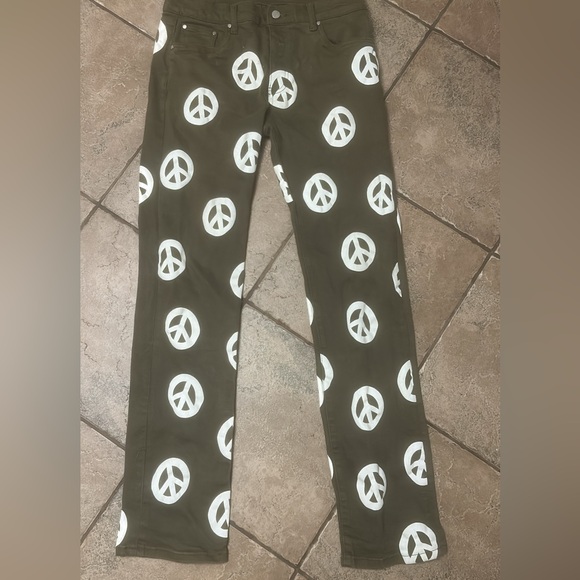 Peace Sign Print men’s' Casual Pants - Picture 1 of 3